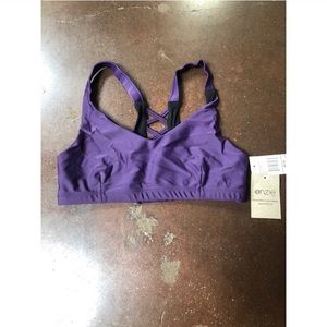 Onzie Purple Sports Bra Medium Large Spandex